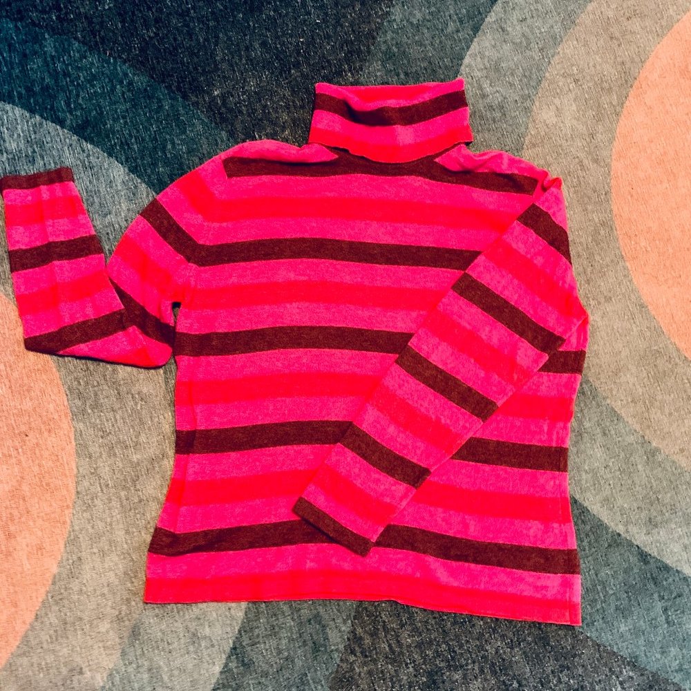 Rodier Paris Striped Turtleneck XL